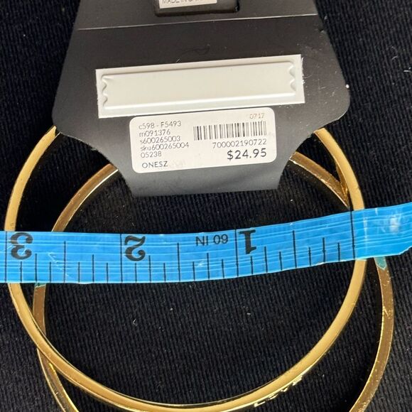 Lane Bryant Set of 2 Gold Bangle Bracelets Love - Picture 4 of 6